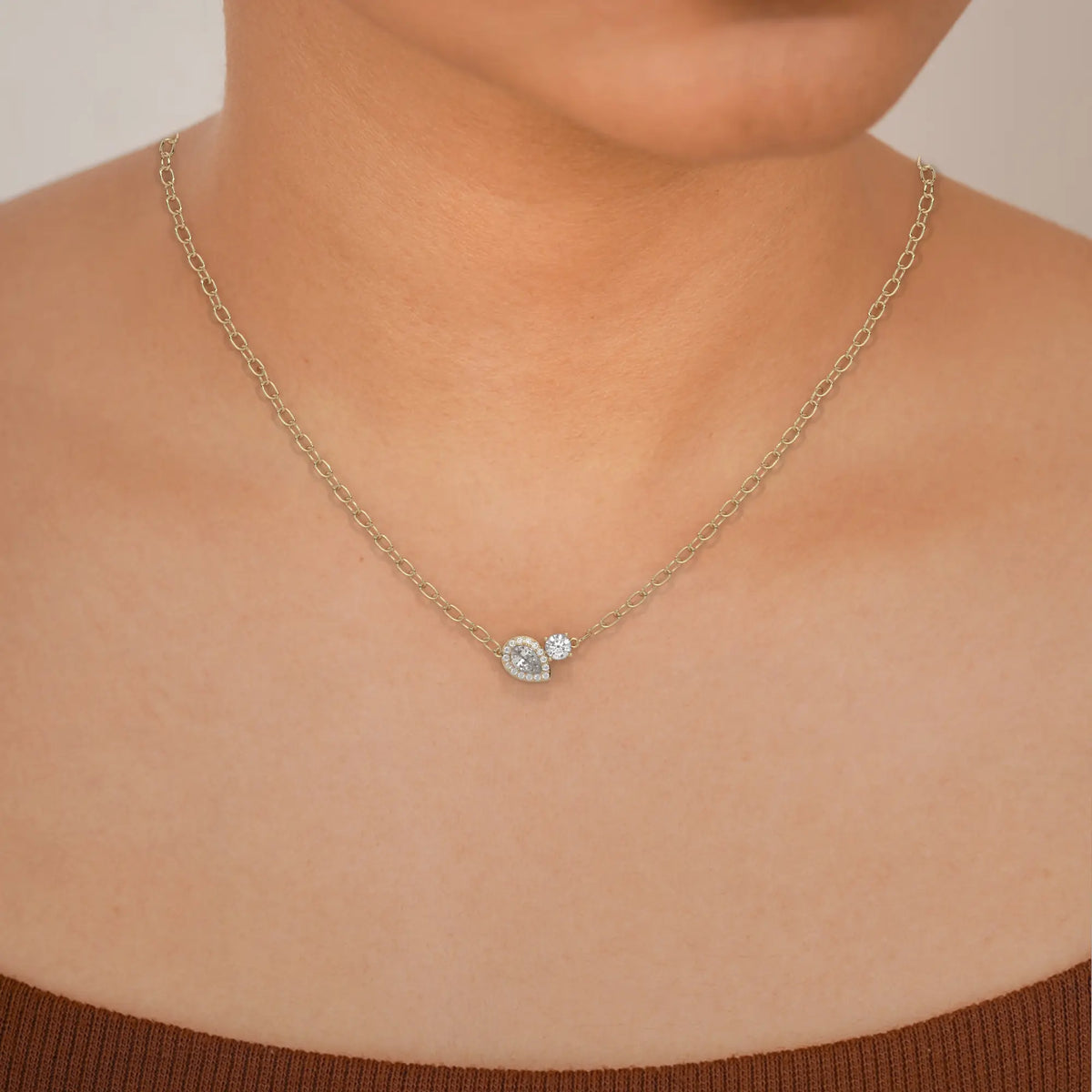 pendant diamond gold base front