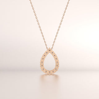 pendant diamond rose gold 14k front