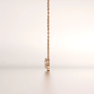 pendant diamond rose gold 14k side