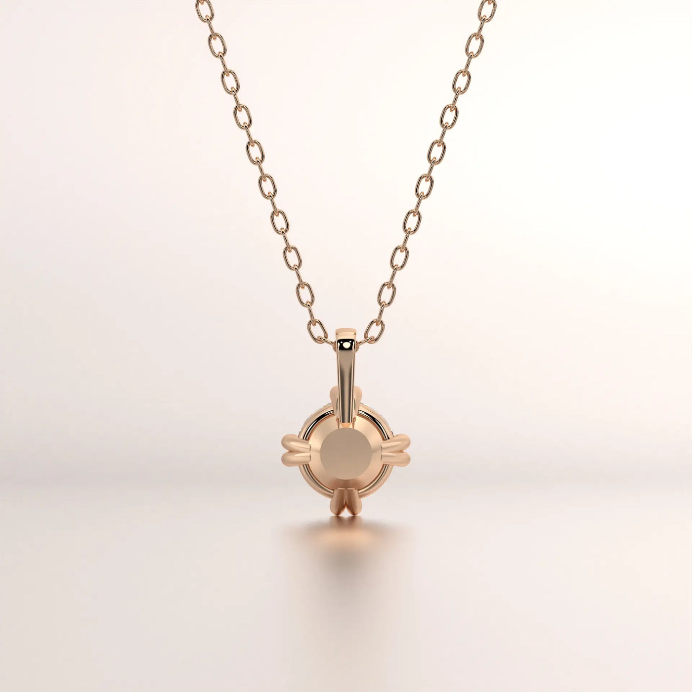pendant diamond rose gold 18k front