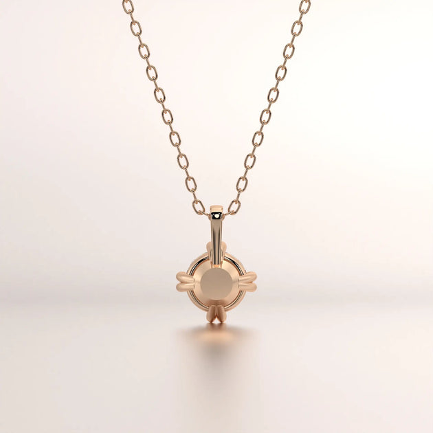 pendant diamond rose gold 18k front