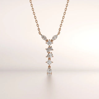 pendant diamond rose gold 18k front