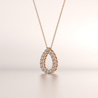 pendant diamond rose gold 18k front