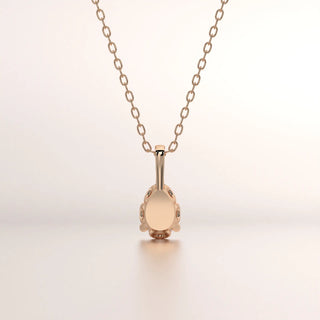 pendant diamond rose gold 18k front