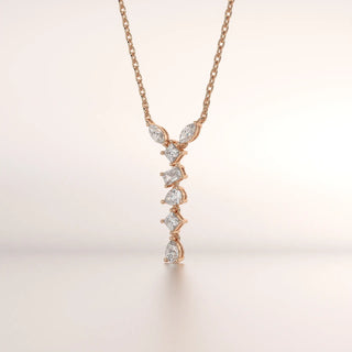 pendant diamond rose gold 18k front