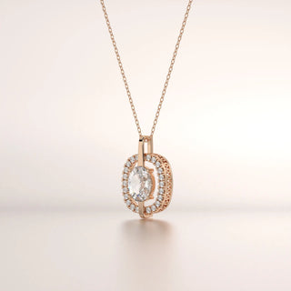 pendant diamond rose gold 18k front