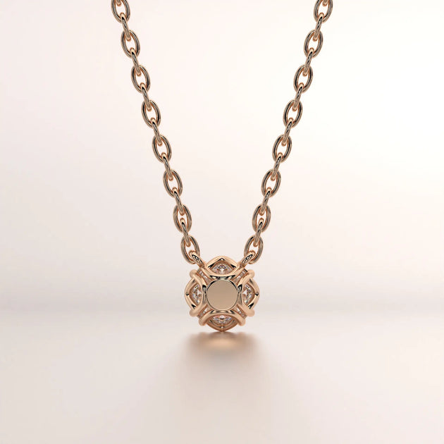 pendant diamond rose gold base classic