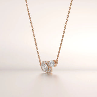 pendant diamond rose gold base front