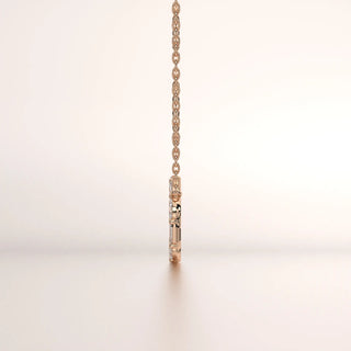 pendant diamond rose gold base side