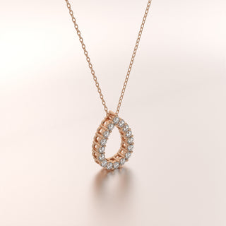 pendant drop diamond rose gold base front