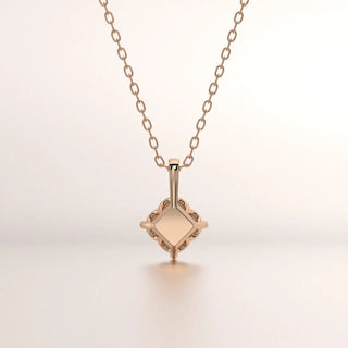 pendant geometric diamond rose gold 18k front