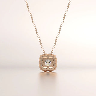 pendant geometric diamond rose gold