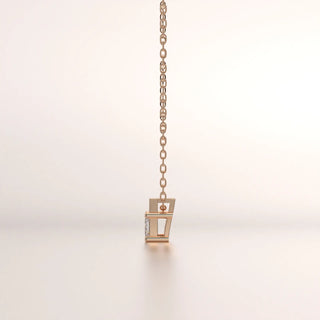 pendant letter diamond rose gold base front