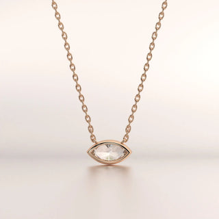pendant marquise diamond rose gold 18k front