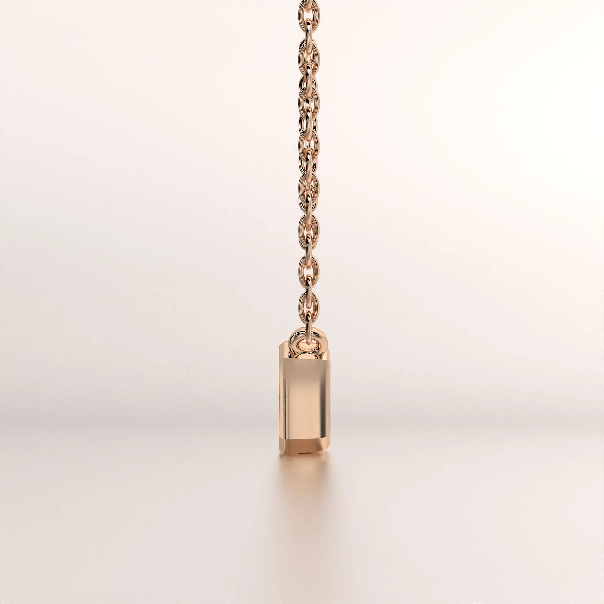 pendant metal none rose gold base front
