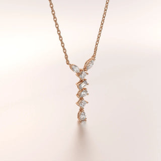 pendant multi shape diamond rose gold 18k front