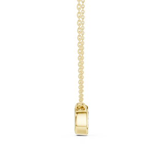 Front-view: Oval Diamond Pendant with Solitaire Setting in 14k Gold - Lab Grown - Driona Jewels