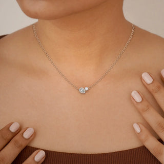 pendant pear diamond rose gold 18k front