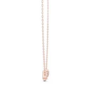 Sparkle-shot: Princess Diamond Pendant with Prong Setting in 14k Rose Gold - Lab Grown - Driona Jewels