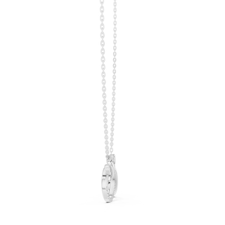 Front-view: Princess Diamond Pendant with Prong Setting in 925 Silver - Lab Grown - Driona Jewels