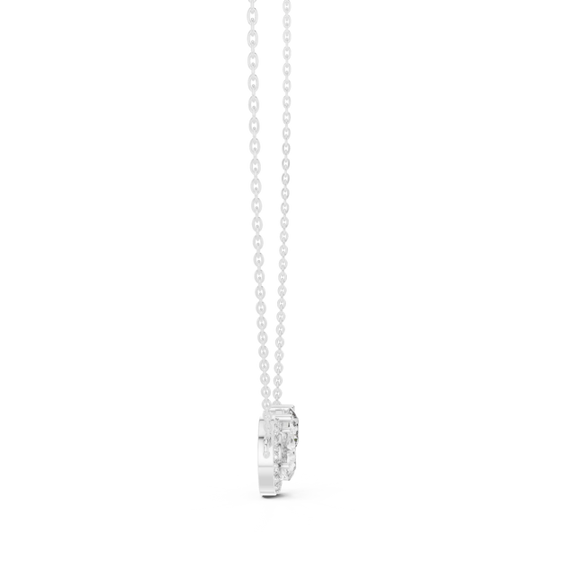 Driona Jewels Two Stone Halo Diamond Pendant in 14K Rose Gold