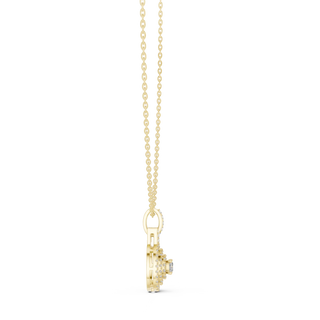 Front-View: Princess Diamond Pendant with Prong Setting in 14k Yellow Gold - Lab Grown - Driona Jewels