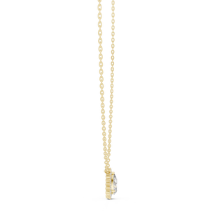 Front: Radiant Diamond Pendant with Prong Setting in 14k Gold - Lab Grown - Driona Jewels