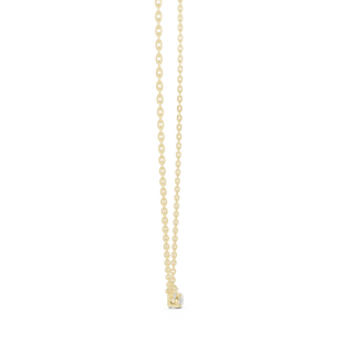 Front: Radiant Diamond Pendant with Prong Setting in 14k Yellow Gold - Lab Grown - Driona Jewels