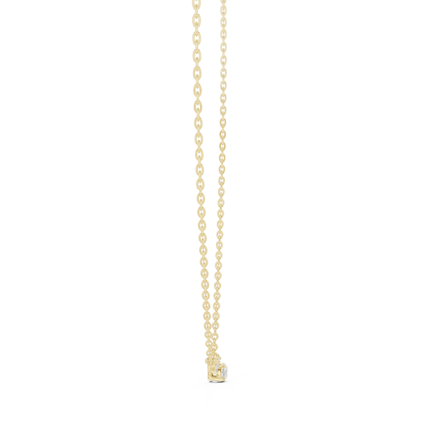 Front: Radiant Diamond Pendant with Prong Setting in 14k Yellow Gold - Lab Grown - Driona Jewels