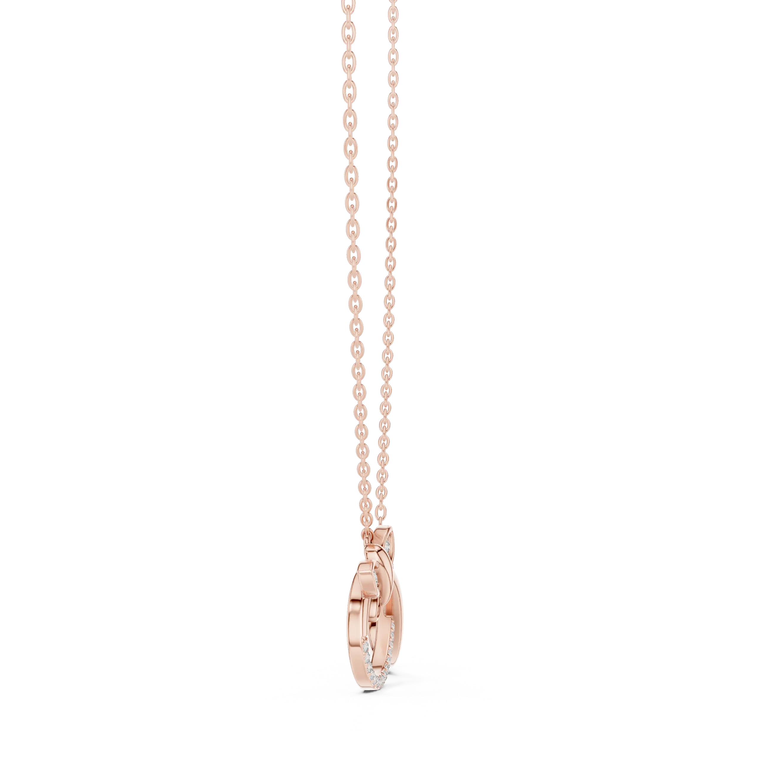 Sparkle-shot: Round Diamond Pendant with Prong Setting in 14k Rose Gold - Lab Grown - Driona Jewels