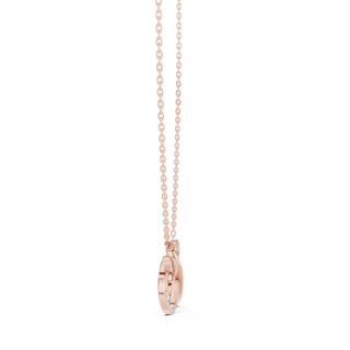 Sparkle-shot: Round Diamond Pendant with Prong Setting in 14k Rose Gold - Lab Grown - Driona Jewels