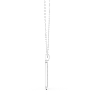 Front: Round Diamond Pendant with Prong Setting in 14k White Gold - Lab Grown - Driona Jewels