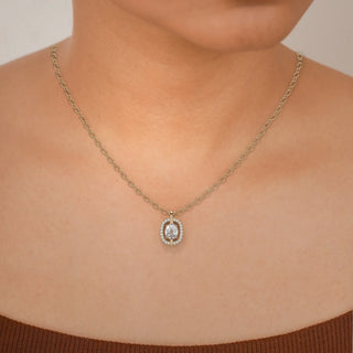 pendant solitaire diamond gold base front