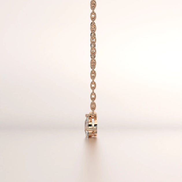 pendant solitaire diamond rose gold unknown front
