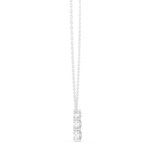 Front: Square Diamond Pendant with Prong Setting in 14k White Gold - Lab Grown - Driona Jewels