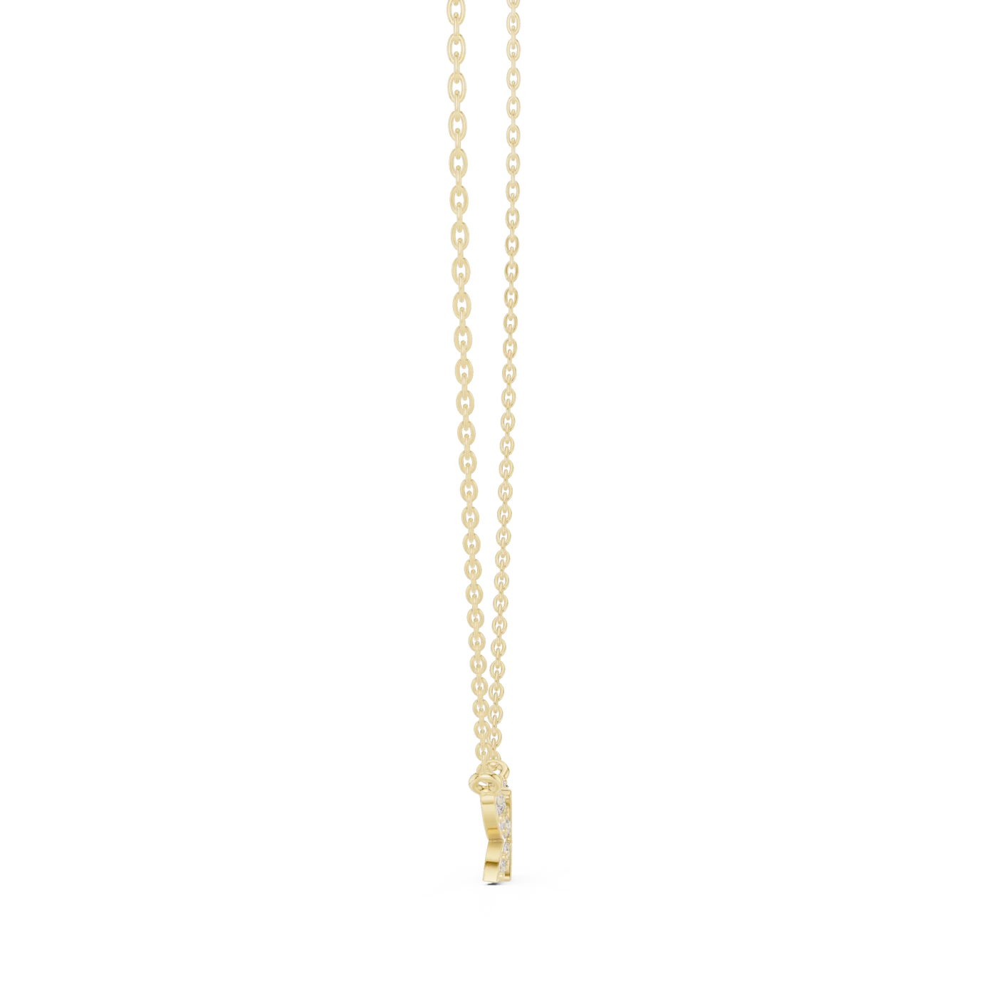 Front-View: Star Diamond Pendant with Prong Setting in 14k Gold - Lab Grown - Driona Jewels