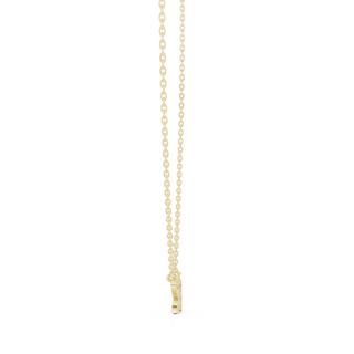 Front-View: Star Diamond Pendant with Prong Setting in 14k Gold - Lab Grown - Driona Jewels
