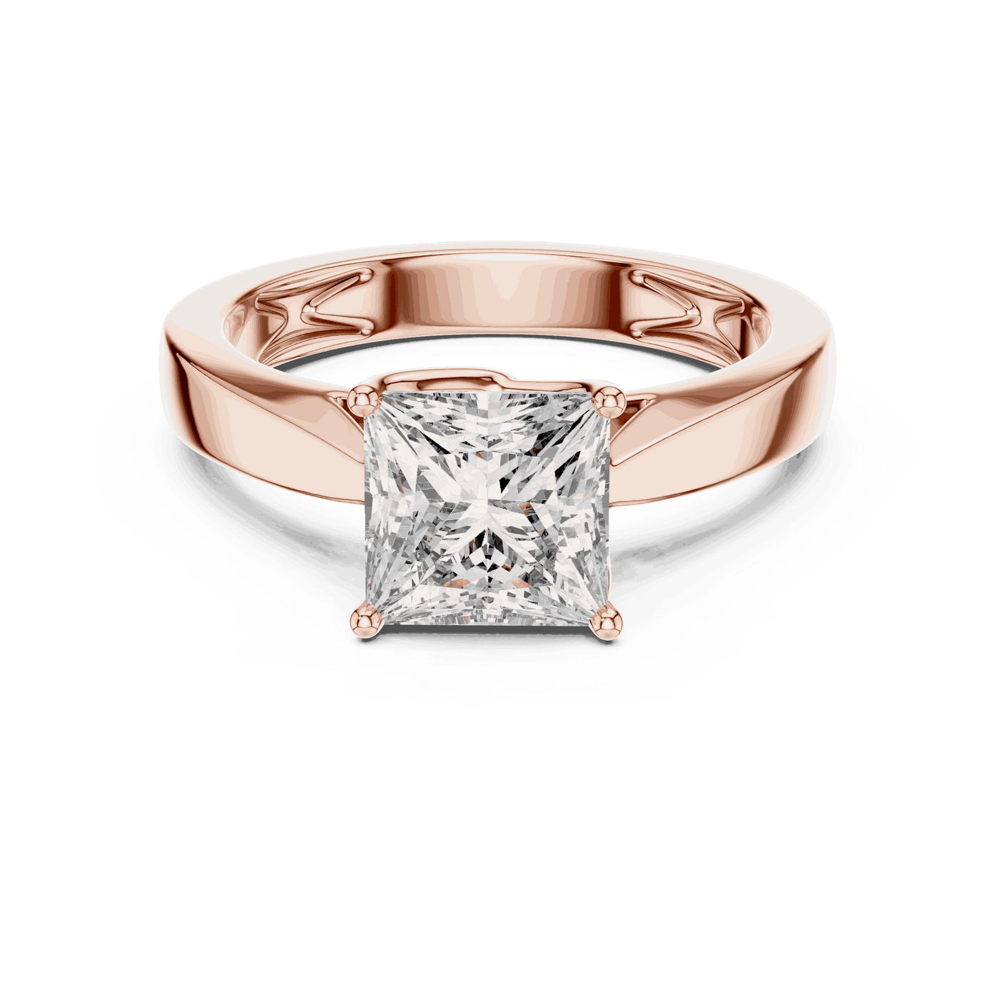 Princess Cut Lab Grown Diamond Solitaire Engagement Ring
