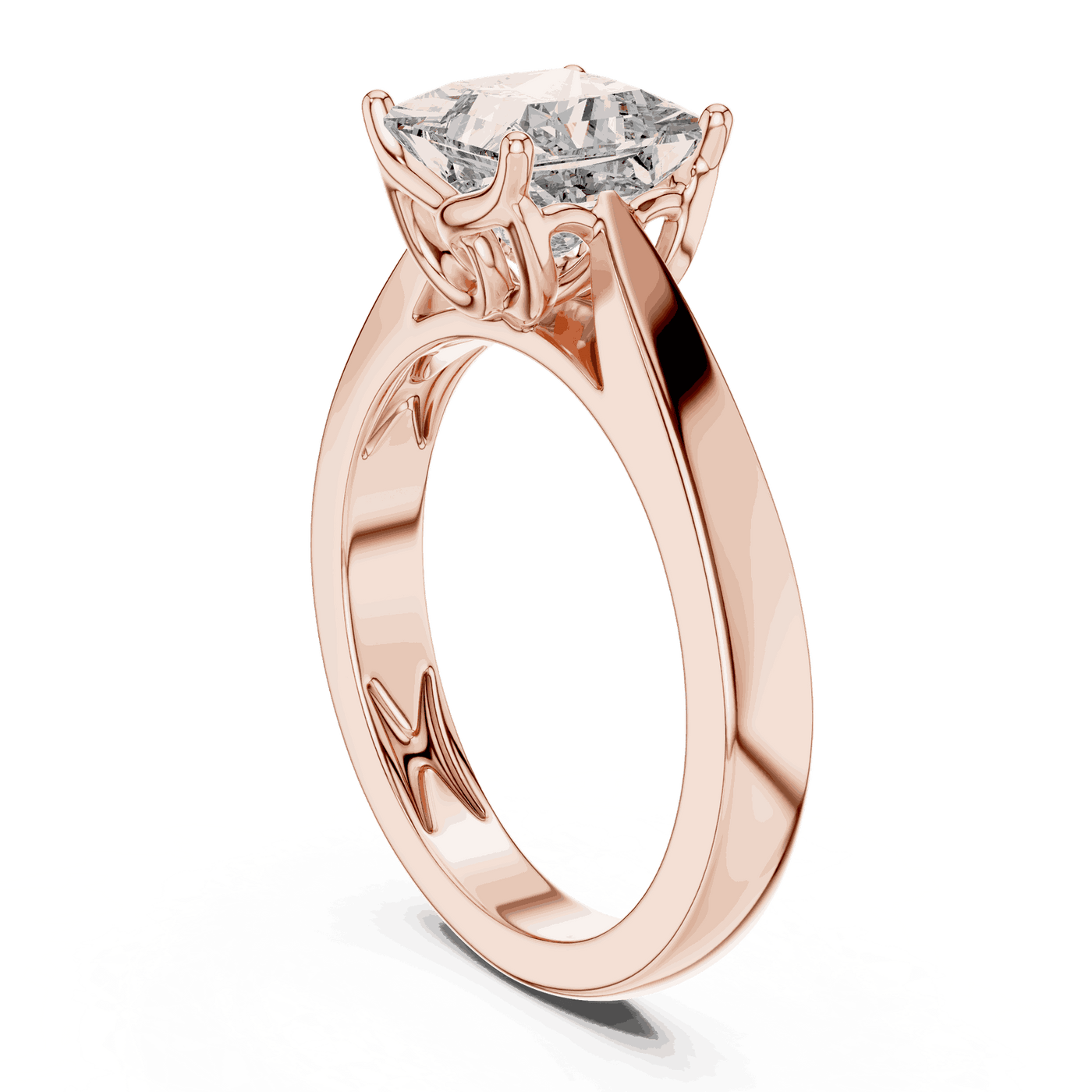 Princess Cut Lab Grown Diamond Solitaire Engagement Ring
