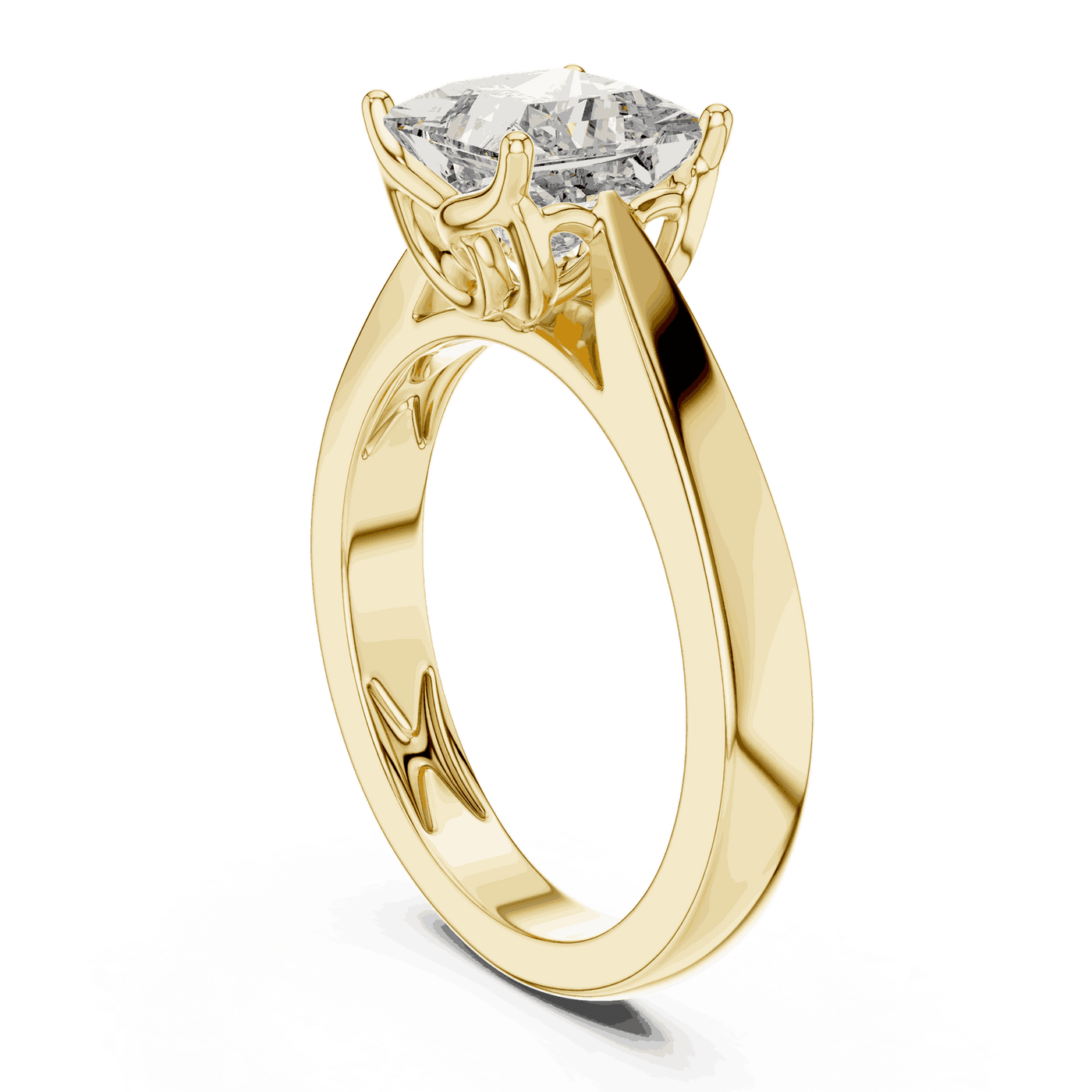 Princess Cut Lab Grown Diamond Solitaire Engagement Ring