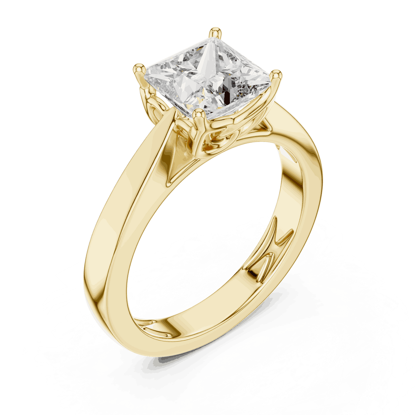 Princess Cut Lab Grown Diamond Solitaire Engagement Ring