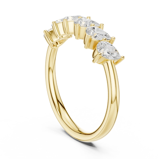 Side-Profile: Asscher Diamond Ring with Bezel Setting in 14k Yellow Gold - Lab Grown - Driona Jewels