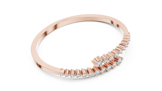 Top View: Baguette Diamond Ring with Channel Setting in 14k Rose Gold - Lab Grown - Driona Jewels