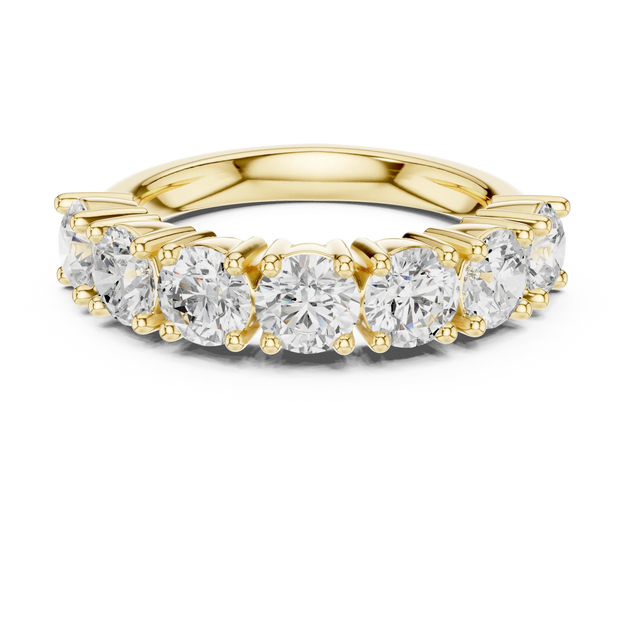 Front View: Oval Diamond Ring with Channel Setting in 14k Yellow Gold - Lab Grown - Driona Jewels