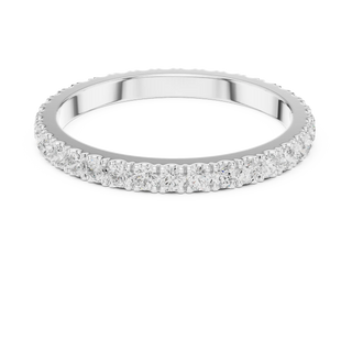 Angle View: Oval Diamond Ring with Shared Prong Setting in 14K White Gold – Lab Grown – Driona Jewels
