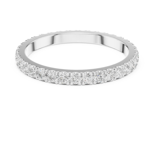 Angle View: Oval Diamond Ring with Shared Prong Setting in 14K White Gold – Lab Grown – Driona Jewels
