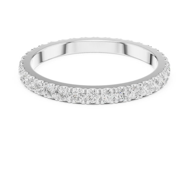 Angle View: Oval Diamond Ring with Shared Prong Setting in 14K White Gold – Lab Grown – Driona Jewels
