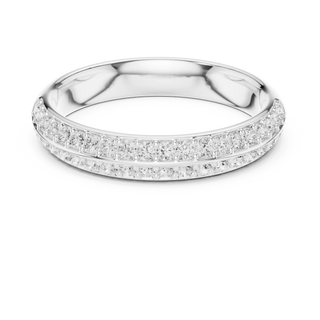 Front-view: Princess Cut Diamond Ring with Pave Setting in 14k White Gold - Lab Grown - Driona Jewels