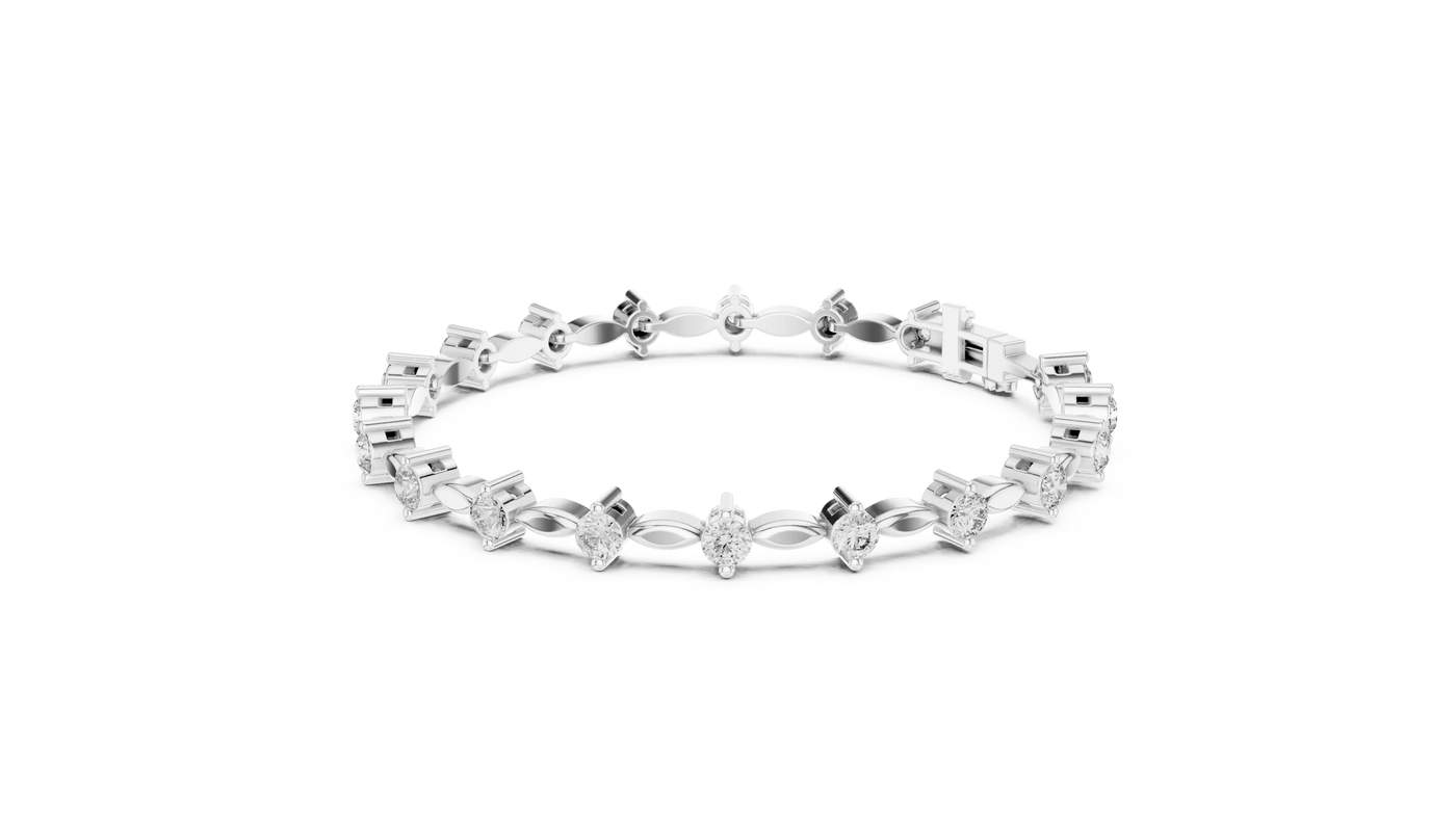 Top View: Princess Cut Diamond Ring with Pave Setting in 14k White Gold - Lab Grown - Driona Jewels