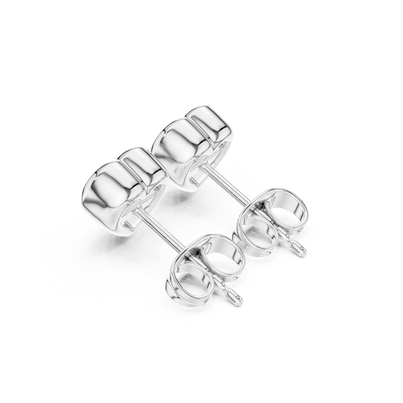 Three-quarter View: Princess Cut Diamond Ring with Prong Setting in 925 Silver - Lab Grown - Driona Jewels